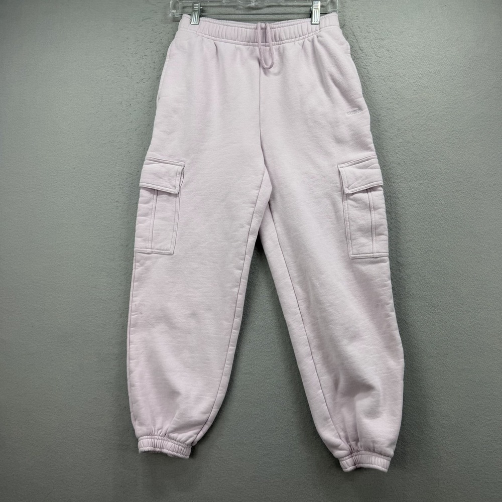 Aritzia Sweatfleece Cargo Joggers Womens XS Pink Cozy Fleece Mega Fit Pants
